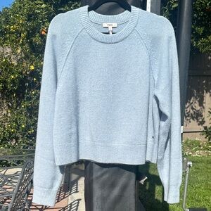 Viori Powder Blue Crew Neck Cropped Sweater—Gorgeous!
